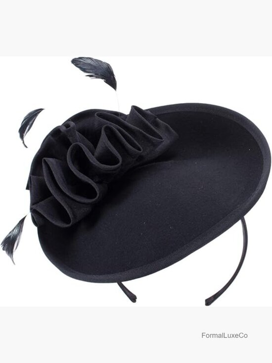 Wool Felt Saucer Fascinator Cocktail Derby Hat Headpiece One Size main image 5